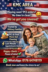 ???? KMC AREA ????  Moving soon? PCS orders? No time to clean? ?? We’ve got you covered!  ?? Tru... in Ramstein, Germany