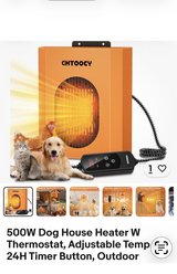 500W Dog House Heater W Thermostat, Adjustable Temp & 24H Timer Button, Outdoor in Vista, California