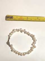 Genuine Freshwater Pearl Bracelet,Lobster Clasp,7 Inch,White Pearls & Silver-Tone in Louisville, Kentucky