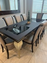 8 piece dining room table with chairs in Houston, Texas