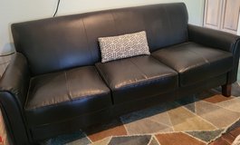 Large faux leather sofa in Sacramento, California