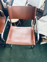 4 vintage leather chrome chairs in Chicago, Illinois