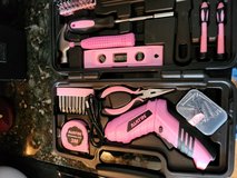 40-piece pink craft tool set with 3.7V Pink Cordless Driver in Camp Lejeune, North Carolina