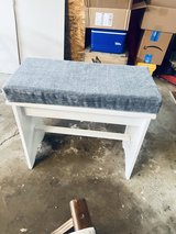 White vanity bench w/cushion in Plainfield, Illinois