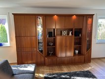 German Cherry Wood Wall Unit and Credenza in Wiesbaden, GE
