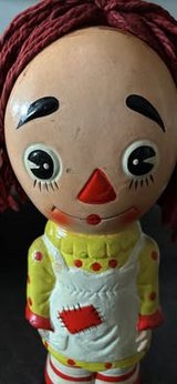 Raggedy Ann bank in Plainfield, Illinois