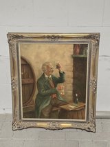 Original Oil Painting "The Wine Taster" – Classic European Genre Scene – Ornate Frame in Ramstein, Germany