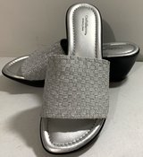 New! 7M Croft & Barrow Silver slip on Sandals - 2" Wedge Heels in Bolingbrook, Illinois