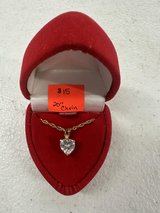heart shaped pendant necklace 20" chain in Fort Polk, Louisiana
