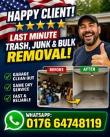 ???? 5? Happy Client!  Last-minute junk, trash & bulk removal ?? ?? Same day service ?? Garage c... in Ramstein, Germany