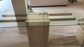 Mid century travertine marble end tables in Houston, Texas