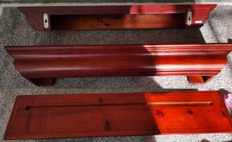 Cherry floating wall shelves - 2, 24 inches long in Oswego, Illinois