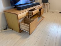 All wood TV entertainment storage center in Okinawa, Japan