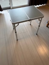 Small folding camping table in Okinawa, Japan