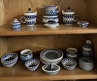Polish pottery items in Ramstein, Germany