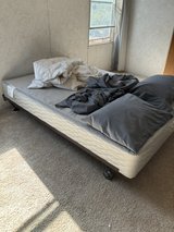 full box spring and metal bed frame in Alamogordo, New Mexico