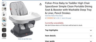 Booster high chair in Spring, Texas