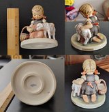 German Goebel Hummel Figurine 361 "Favorite Pet" 1960 girl feeding a lamb in Oswego, Illinois