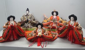 5 Full Size Japanese Hina Matsuri Festival Dolls Emperor Empress 3 Court Ladies in Warner Robins, Georgia