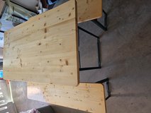Beer garden table and benches in Ramstein, Germany