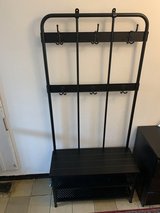 Coat rack with bench and shoe storage, black in Stuttgart, GE