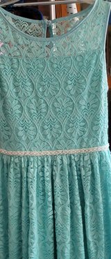 Girls Light Teal lacy Summer Dress in Fort Bragg, North Carolina