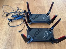 2 ASUS ROG Rapture WiFi 6 AX Gaming Routers (GT-AX6000) in Ramstein, Germany