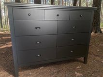 Large Bedroom Dresser Nine Drawers Black Satin 57x21x43 New in Kingwood, Texas