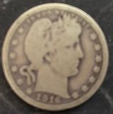 1916-Denver Barber Quarter (90% Silver) in Grafenwoehr, GE