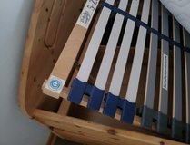 Solid wood German bed with mattresses in Ramstein, Germany