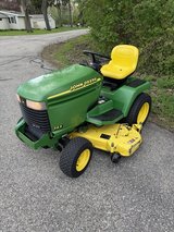 John Deere 345 tractor 20 hp Kawasaki liquid cooled motor hydraulic lift 54” deck foot hydro tra... in Yorkville, Illinois