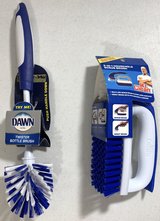New! Cleaning Brush Bundle - Dawn Bottle -AND- Mr Clean 2 in 1 Scrub Brush in Joliet, Illinois