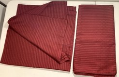 Like New! Set of 2 - 40W x 82"L Drape Panels - Maroon / Burgundy Wine red Curtains (ttl 80"W) in Naperville, Illinois