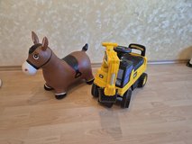 Rideable bouncy donkey and excavator in Ramstein, Germany