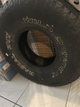 Old truck tire for working out in Ramstein, Germany