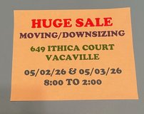 HUGE MOVING/DOWNSIZING SALE in Travis AFB, California
