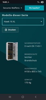 Gun Safe-Hawk 16XL in Ramstein, Germany