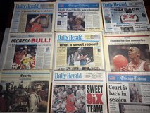 Michael Jordan Newspapers - 1991, 1992, 1993,1995, 1998 in Naperville, Illinois