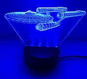 Night Light - Multi Color acrylic Star Trek USS Enterprise Design - LED Lamp in Chicago, Illinois