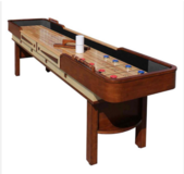 Hathaway Merlot Shuffleboard Table for Family Arcade Game Room in Oceanside, California