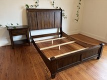Queen Bed Frame w/ nightstand in Wiesbaden, GE