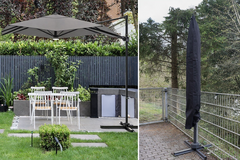 Cantilever Parasol with Stand Crank Device in Hohenfels, Germany