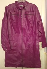 New Size 18 Leather Coat in Batavia, Illinois
