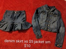 Denim Skirt & Jacket in Kingwood, Texas
