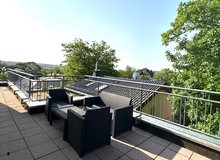 Unique penthouse with private elevator and underground garage. Superb view! central but quiet lo... in Wiesbaden, GE