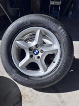 Set of Original BMW X5 17" Alloy Wheels with Summer Tires in Stuttgart, GE
