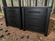 Large Bedroom Nightstands End Tables Solid Wood 3 Drawers 30x19x30 Black Satin New in Kingwood, Texas