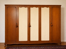 Real German Vintage Chippendale Armoire – Original 1940s Solid Wood Wardrobe in Ramstein, Germany