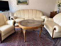 Rare German Vintage Coffee Table – Chippendale / Queen Anne Style – Glass Top in Ramstein, Germany