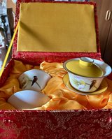 Bone china tea or rice dish with lid and plate in Ramstein, Germany